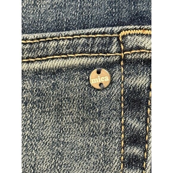 Mica Denim Wide Leg Womens Sz 27 High Rise Hidden Button Fly Medium Wash Jeans - Picture 7 of 15